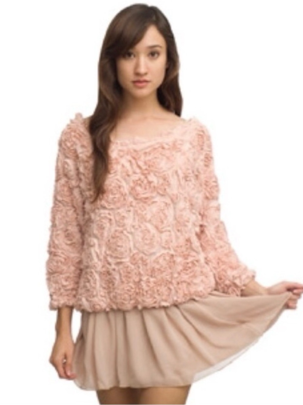 American Apparel 3-D Flower Mesh Jumper - EUC - Picture 2 of 9
